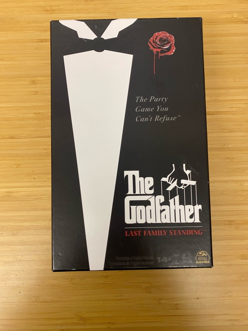 The Godfather Last Family Standing Party Game - Black, White & Red Box